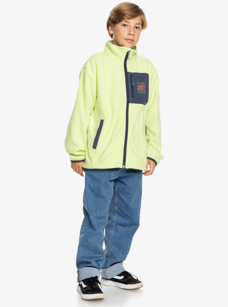 Load image into Gallery viewer, Quiksilver Kids&#39; Ice Fields Zip-Up Sweatshirt Shadow Lime EQBFT03907-GCQ0
