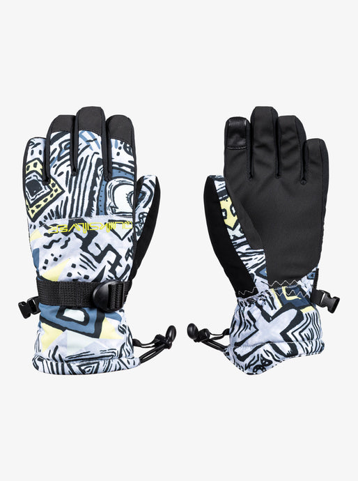 Quiksilver Kids' Mission Snow Gloves Heritage Scribble Black EQBHN03039_KVJ3