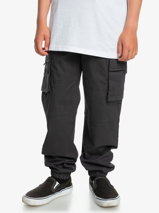 Quiksilver Kids' We Get By Surf Cargo Trousers Tarmac EQBNP03124_KTA0