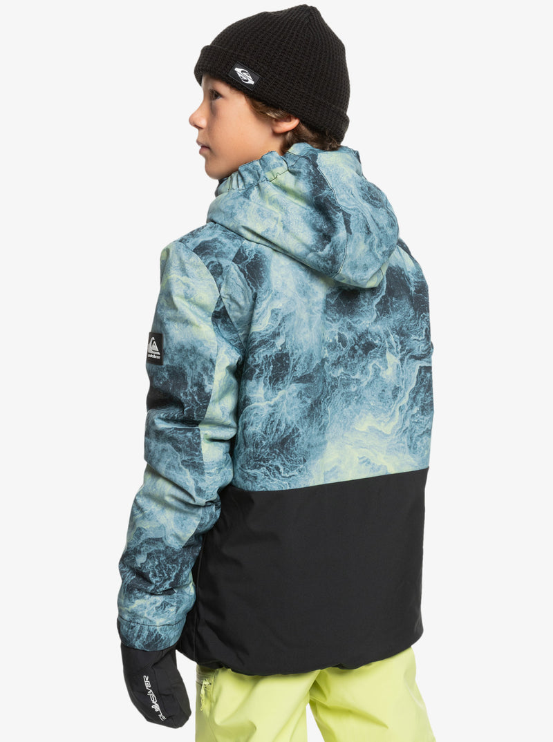 Load image into Gallery viewer, Quiksilver Kids&#39; Mission Snow Jacket (8-16) Space Stone Celery Green EQBTJ03196_GEL2
