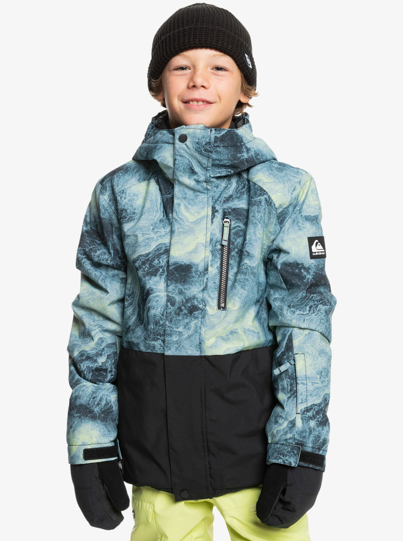 Load image into Gallery viewer, Quiksilver Kids&#39; Mission Snow Jacket (8-16) Space Stone Celery Green EQBTJ03196_GEL2
