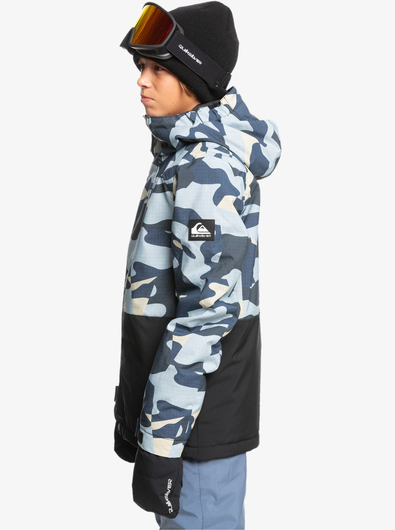 Load image into Gallery viewer, Quiksilver Kids&#39; Mission Snow Jacket (8-16) Puzzle Camo Ice Flow EQBTJ03196_SEF3
