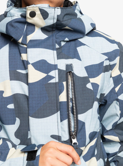 Load image into Gallery viewer, Quiksilver Kids&#39; Mission Snow Jacket (8-16) Puzzle Camo Ice Flow EQBTJ03196_SEF3
