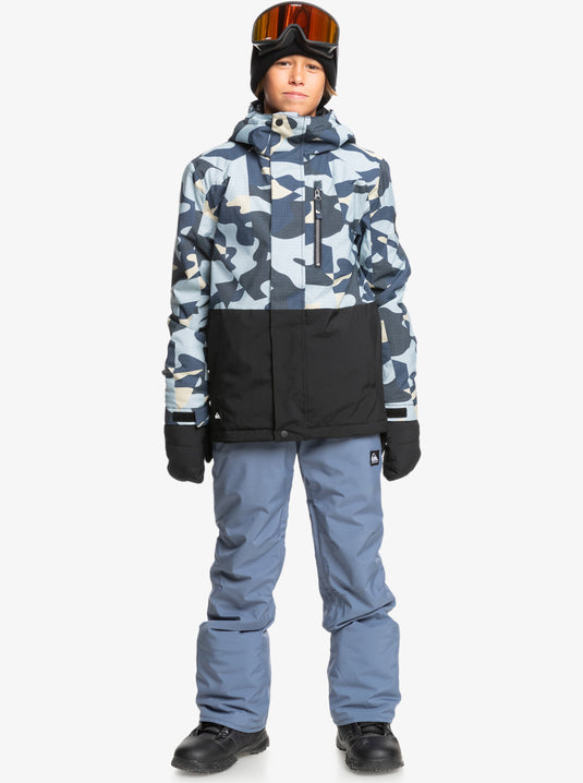 Quiksilver Kids' Mission Snow Jacket (8-16) Puzzle Camo Ice Flow EQBTJ03196_SEF3