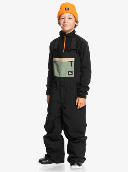 Quiksilver Kids' Mash Up Bib Snow Pants (8-16) True Black EQBTP03052_KVJ0