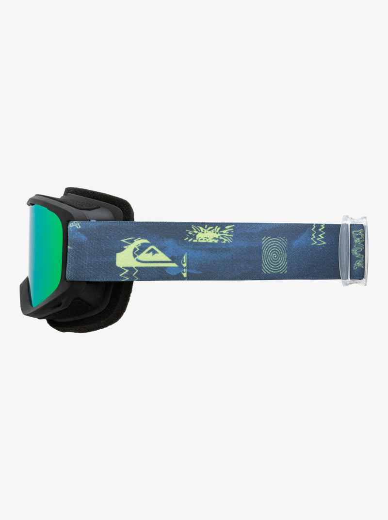 Load image into Gallery viewer, Quiksilver Kids&#39; Little Grom Snowboard Goggles Shadow Check/Green ML S3 EQKTG03004_SZC5
