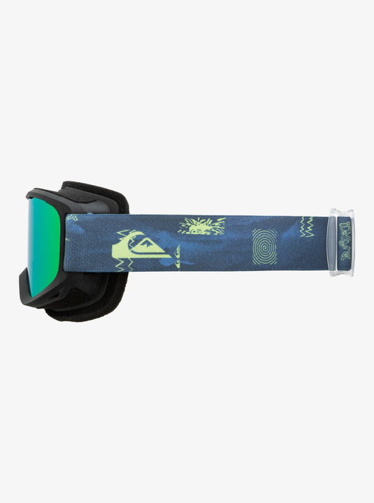 Quiksilver Kids' Little Grom Snowboard Goggles Shadow Check/Green ML S3 EQKTG03004_SZC5