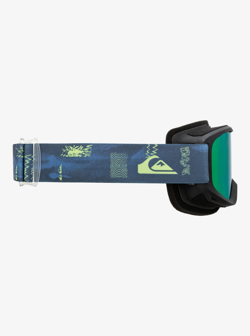 Load image into Gallery viewer, Quiksilver Kids&#39; Little Grom Snowboard Goggles Shadow Check/Green ML S3 EQKTG03004_SZC5
