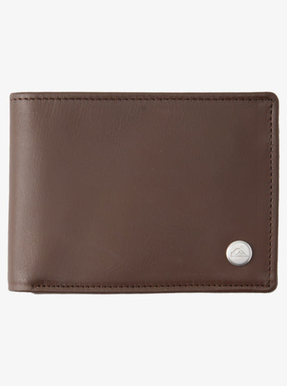 Load image into Gallery viewer, Quiksilver Men&#39;s Mac 2 Tri Fold Leather Wallet Chocolate Brown EQYAA03940-CSD0
