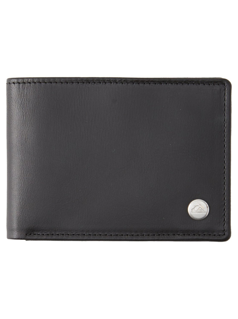 Load image into Gallery viewer, Quiksilver Men&#39;s Mac 2 Tri Fold Leather Wallet Black EQYAA03940-KVJ10
