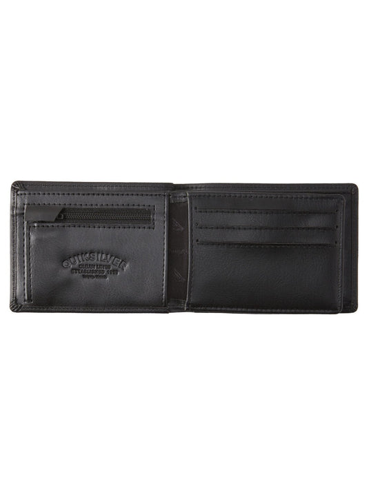 Quiksilver Men's Mac 2 Tri Fold Leather Wallet Black EQYAA03940-KVJ10