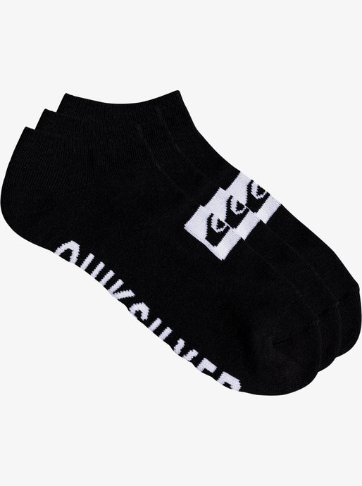 Quiksilver Men's 3 Ankle Pack Socks Black EQYAA04069-KVJ0