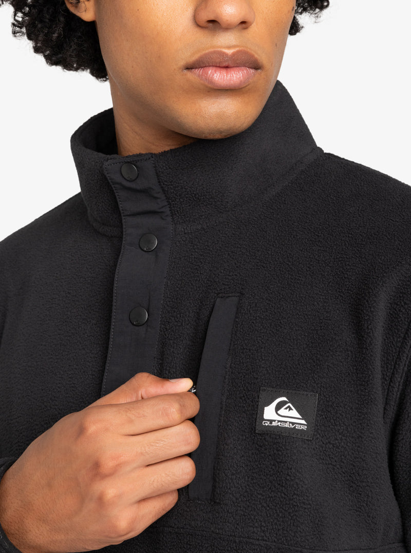 Load image into Gallery viewer, Quiksilver Men&#39;s No Destination Mock Neck Fleece Black EQYFT04770-KVD0
