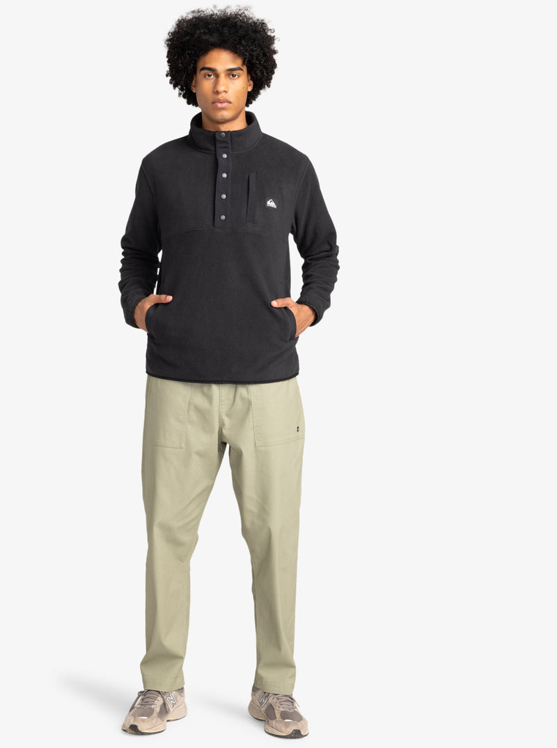 Load image into Gallery viewer, Quiksilver Men&#39;s No Destination Mock Neck Fleece Black EQYFT04770-KVD0
