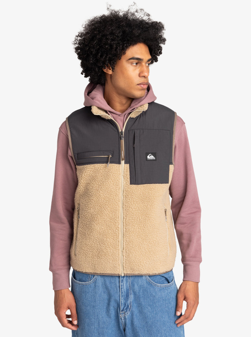 Load image into Gallery viewer, Quiksilver Men&#39;s Shallow Water Zip-Up Fleece Twill EQYFT04853-TKA0
