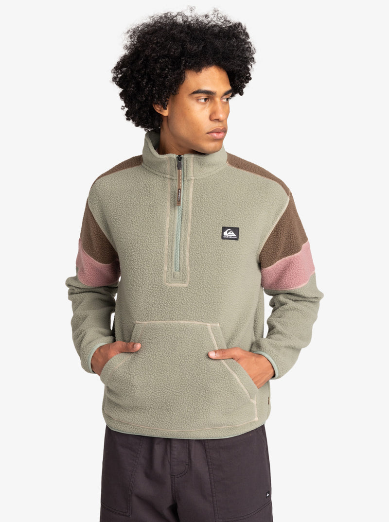 Load image into Gallery viewer, Quiksilver Men&#39;s Clean Coast Half-Zip Sweatshirt Sea Spray EQYFT04960-GLW0
