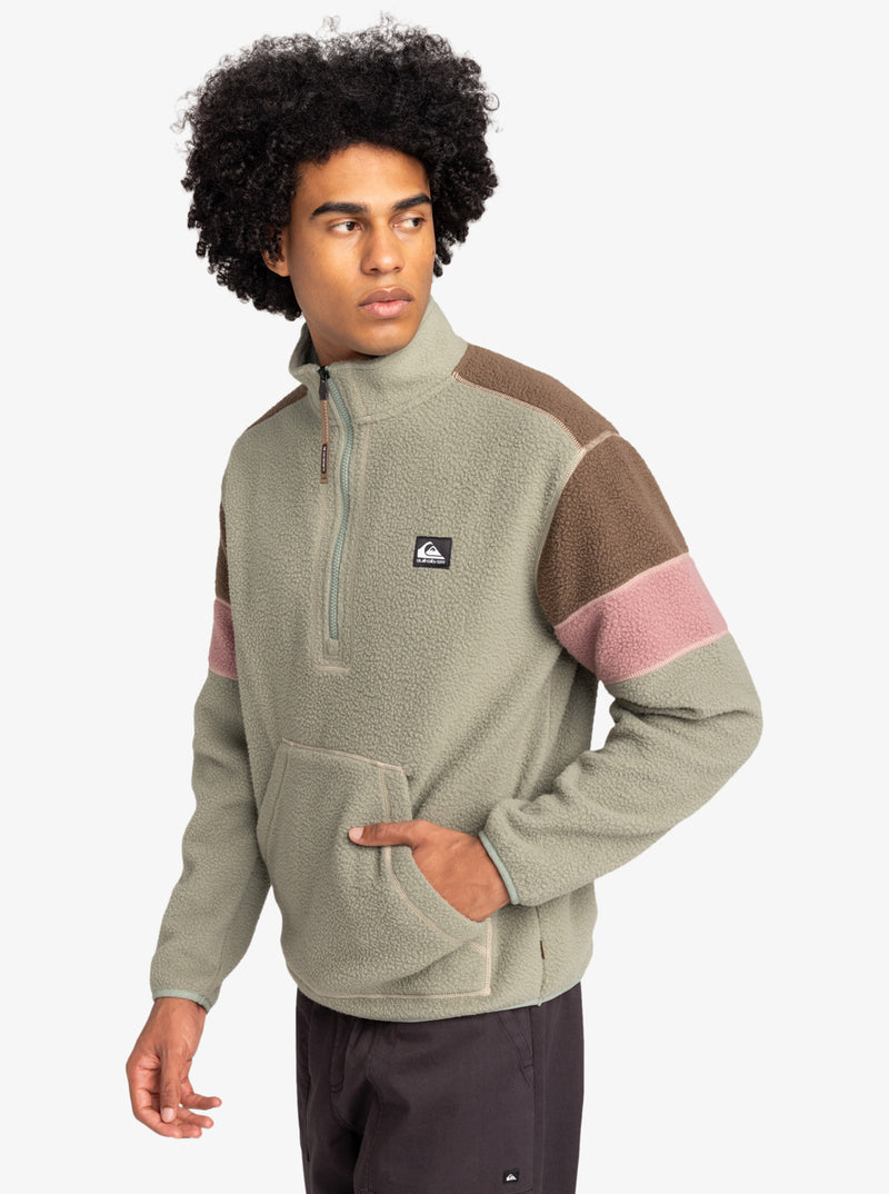 Load image into Gallery viewer, Quiksilver Men&#39;s Clean Coast Half-Zip Sweatshirt Sea Spray EQYFT04960-GLW0
