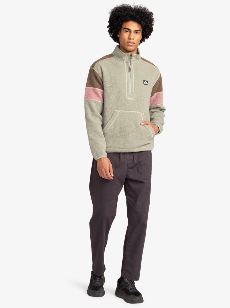 Load image into Gallery viewer, Quiksilver Men&#39;s Clean Coast Half-Zip Sweatshirt Sea Spray EQYFT04960-GLW0
