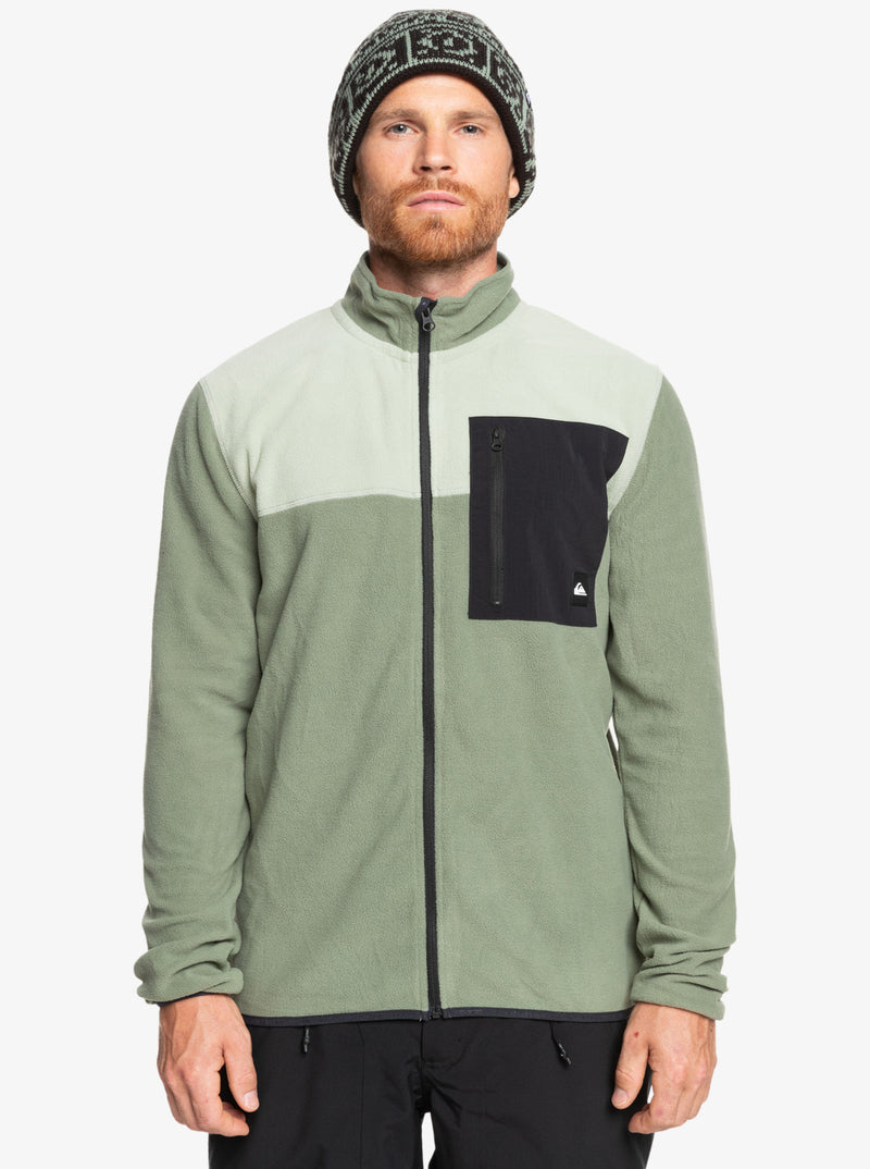 Load image into Gallery viewer, Quiksilver Men&#39;s Aker Zip Up Technical Fleece Sea Spray EQYFT04965_GLW0
