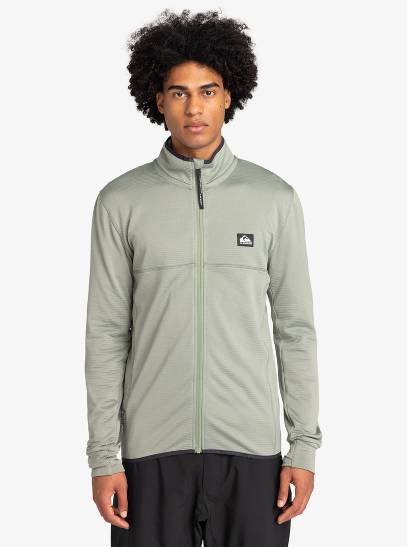 Load image into Gallery viewer, Quiksilver Men&#39;s Steep Point Zip-Up Sweatshirt Sea Spray EQYFT04969-GLW0
