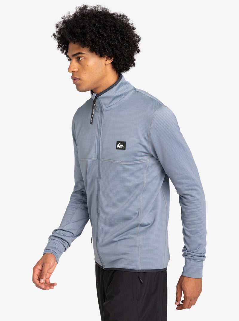 Load image into Gallery viewer, Quiksilver Men&#39;s Steep Point Zip-Up Sweatshirt Flint Stone EQYFT04969-SNA0
