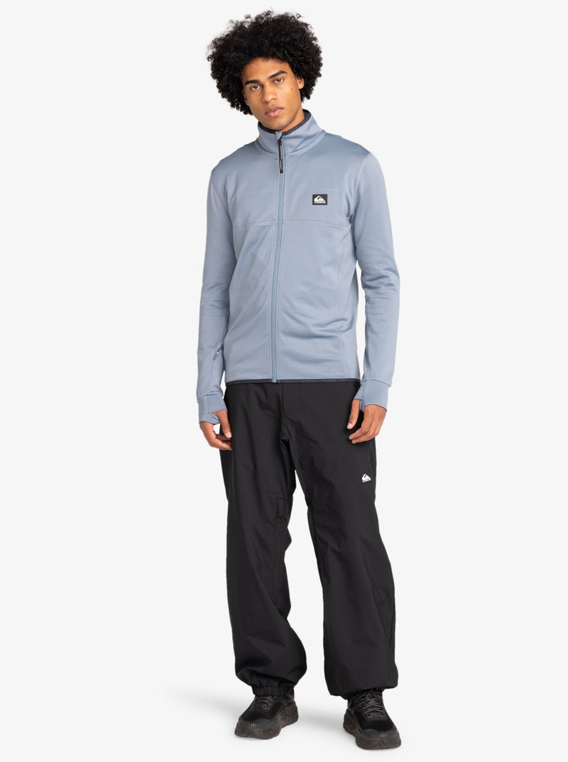 Load image into Gallery viewer, Quiksilver Men&#39;s Steep Point Zip-Up Sweatshirt Flint Stone EQYFT04969-SNA0
