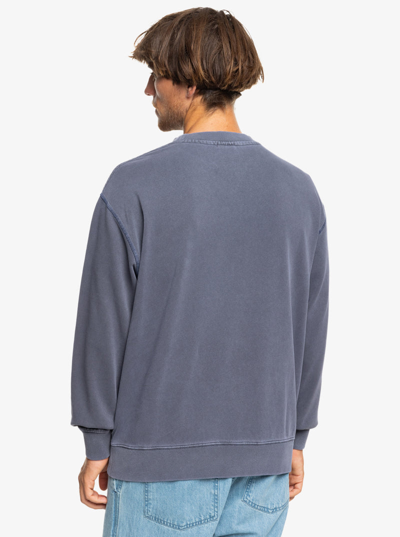 Load image into Gallery viewer, Quiksilver Men&#39;s Garment Dye Pullover Sweatshirt Estate Blue EQYFT04971_BSW0
