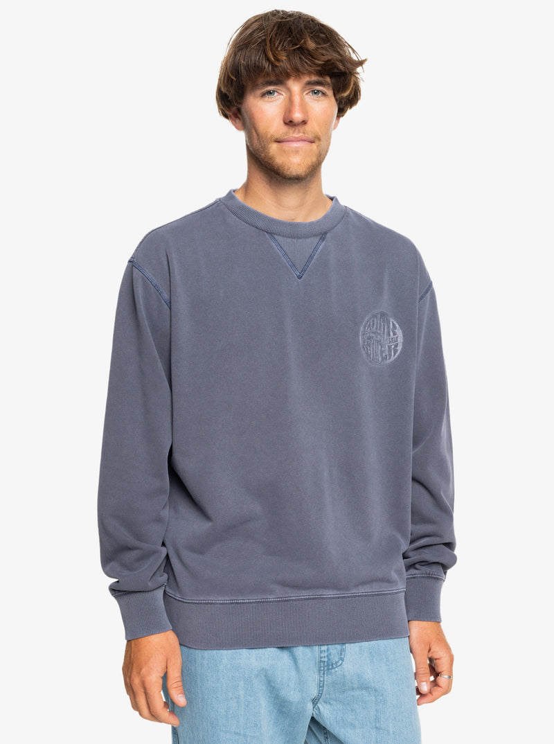 Load image into Gallery viewer, Quiksilver Men&#39;s Garment Dye Pullover Sweatshirt Estate Blue EQYFT04971_BSW0
