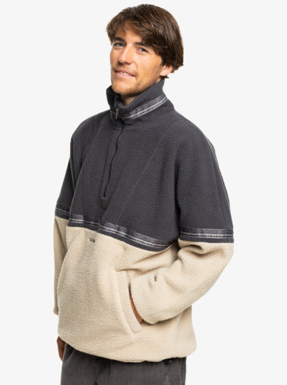 Load image into Gallery viewer, Quiksilver Men&#39;s Take Us Back Block Polar Fleece Plaza Taupe EQYFT04974_THZ0
