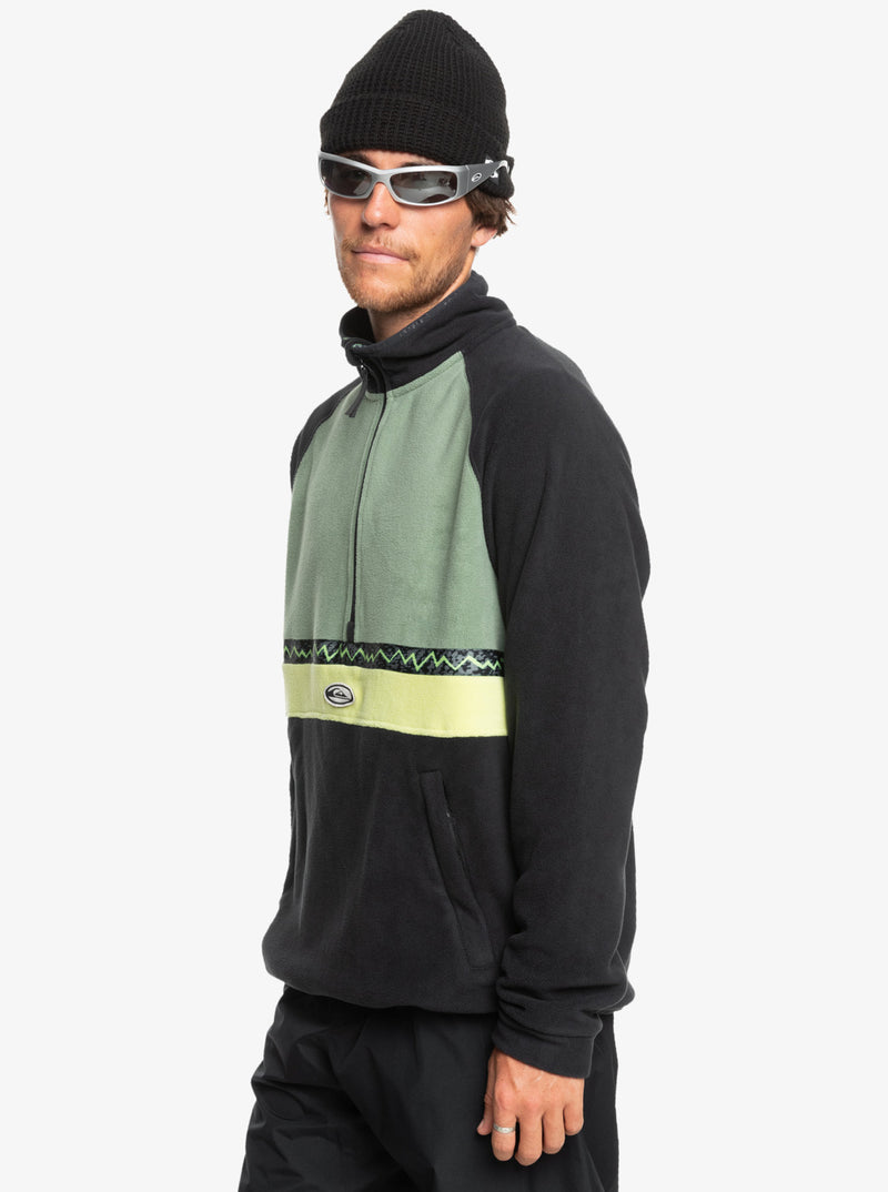 Load image into Gallery viewer, Quiksilver Men&#39;s Champagne Powder Half Zip Fleece True Black EQYFT04978_KVJ0
