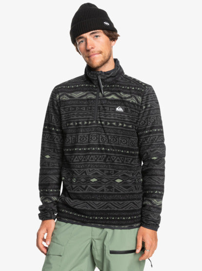 Quiksilver Men's Aker Half Zip Fleece Tribal Heritage Layer Black  EQYFT04979_KVJ8