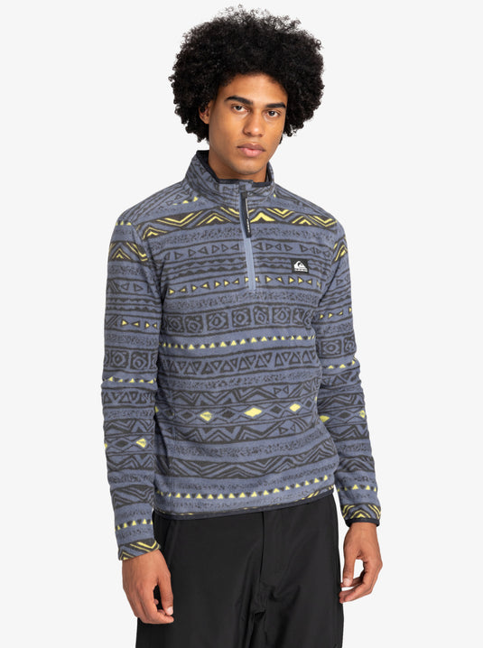 Quiksilver Men's Aker Half Zip Fleece Tribal Heritage Flint Stone EQYFT04979_SNA6