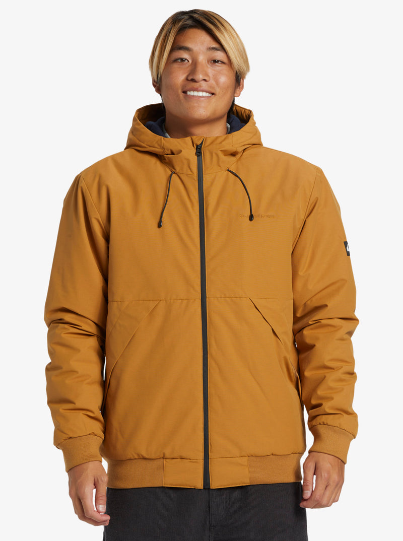 Load image into Gallery viewer, Quiksilver Men&#39;s Brooks 5K Insulated Hooded Jacket Bone Brown EQYJK04089-CMT0
