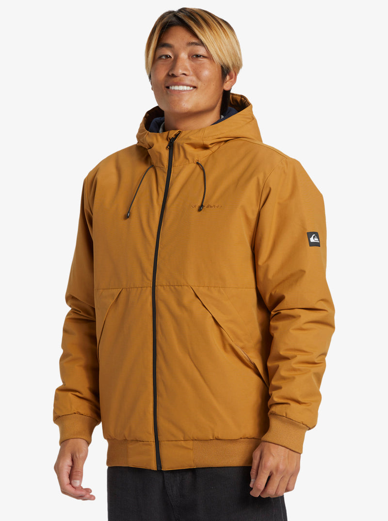 Load image into Gallery viewer, Quiksilver Men&#39;s Brooks 5K Insulated Hooded Jacket Bone Brown EQYJK04089-CMT0
