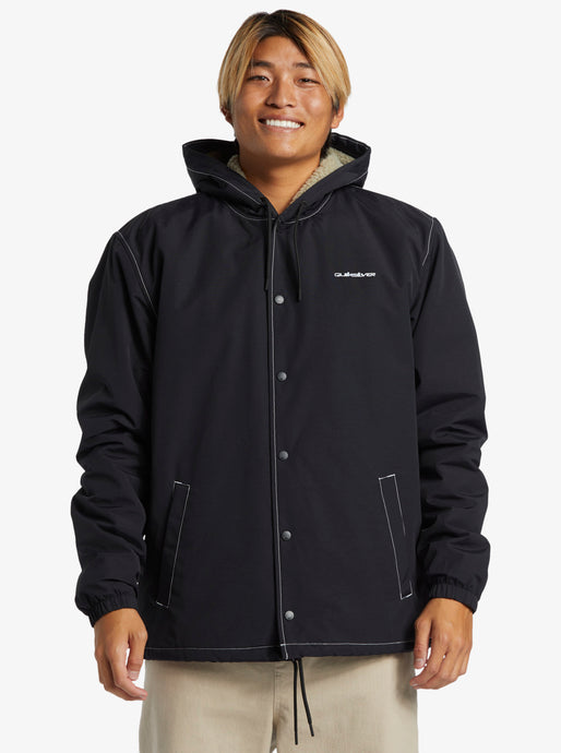 Quiksilver Men's Rain Cloud Coach Hooded Jacket Black EQYJK04110_KVJ0