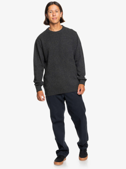 Load image into Gallery viewer, Quiksilver Men&#39;s Slow Song Crew Neck Jumper Tarmac EQYSW03314_KTA0
