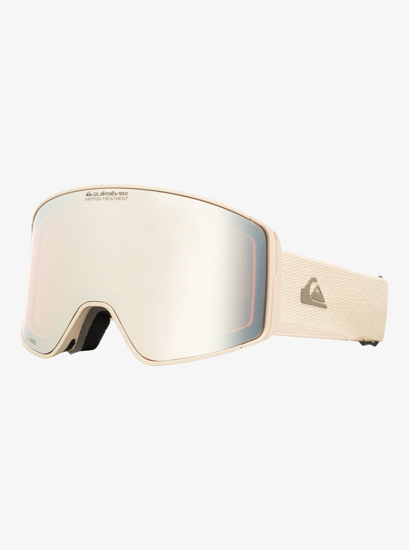 Load image into Gallery viewer, Quiksilver Men&#39;s Storm Snowboard Goggles Twill/Clux Silver ML S3 EQYTG03204_NFH7
