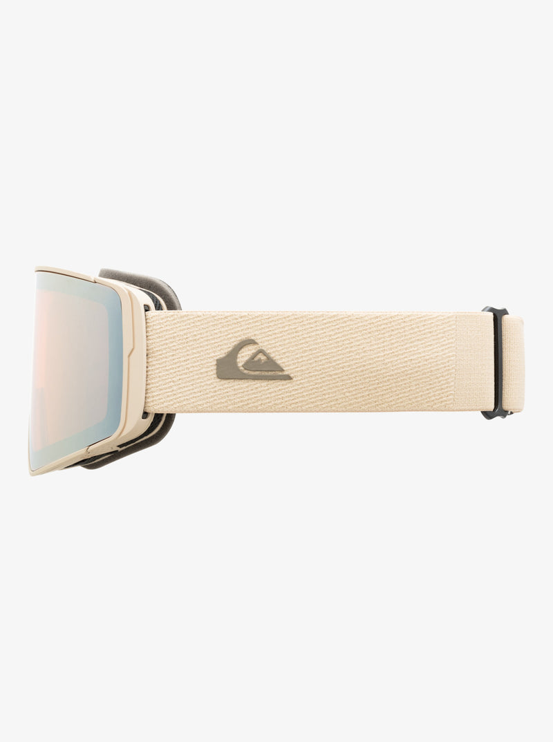 Load image into Gallery viewer, Quiksilver Men&#39;s Storm Snowboard Goggles Twill/Clux Silver ML S3 EQYTG03204_NFH7
