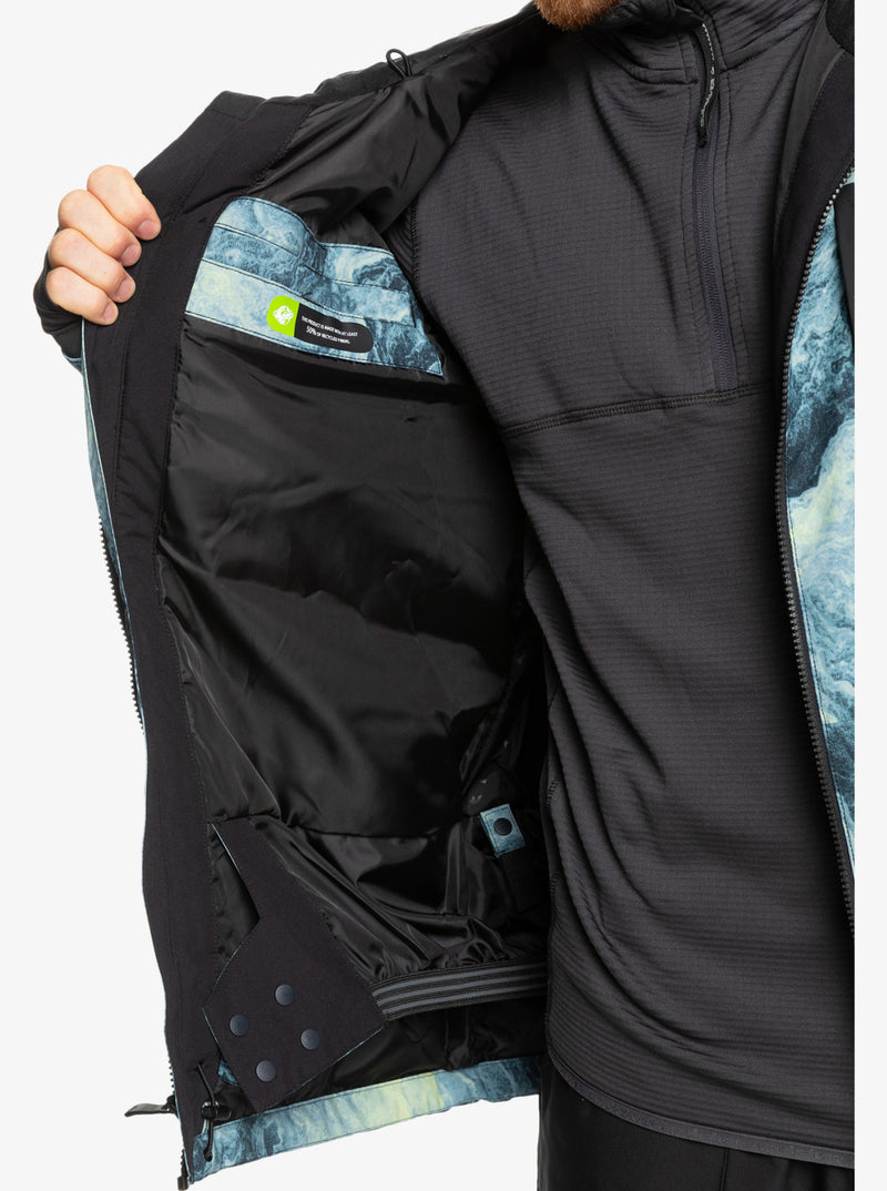 Load image into Gallery viewer, Quiksilver Men&#39;s Mission Snow Jacket Space Stone Celery Green EQYTJ03479_GEL2
