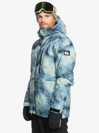 Load image into Gallery viewer, Quiksilver Men&#39;s Mission Snow Jacket Space Stone Celery Green EQYTJ03479_GEL2
