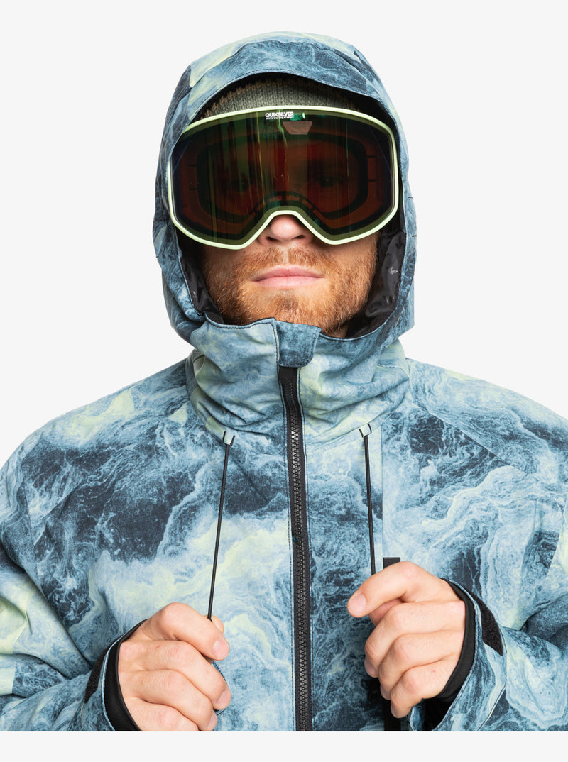 Load image into Gallery viewer, Quiksilver Men&#39;s Mission Snow Jacket Space Stone Celery Green EQYTJ03479_GEL2
