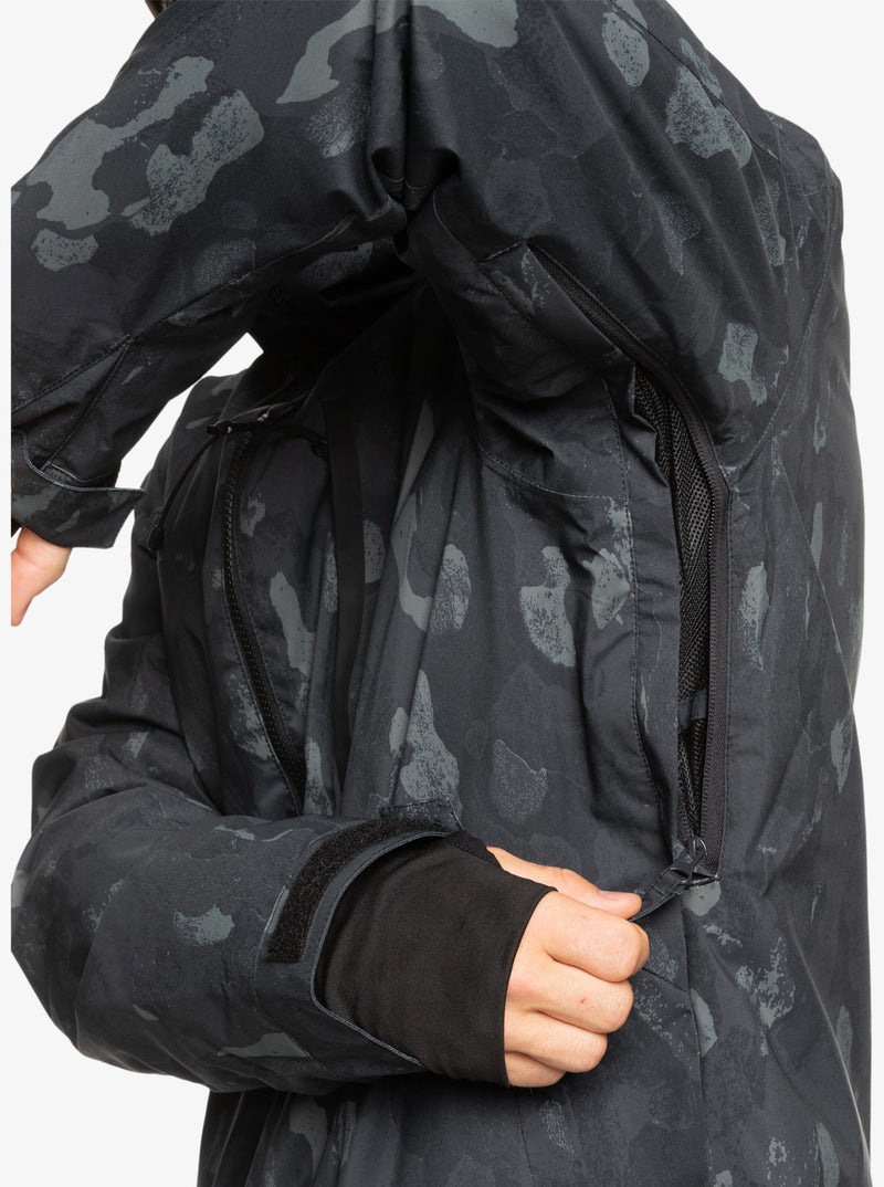 Load image into Gallery viewer, Quiksilver Men&#39;s Mission Snow Jacket Nature Zoom Dark Shadow EQYTJ03479_KRP3
