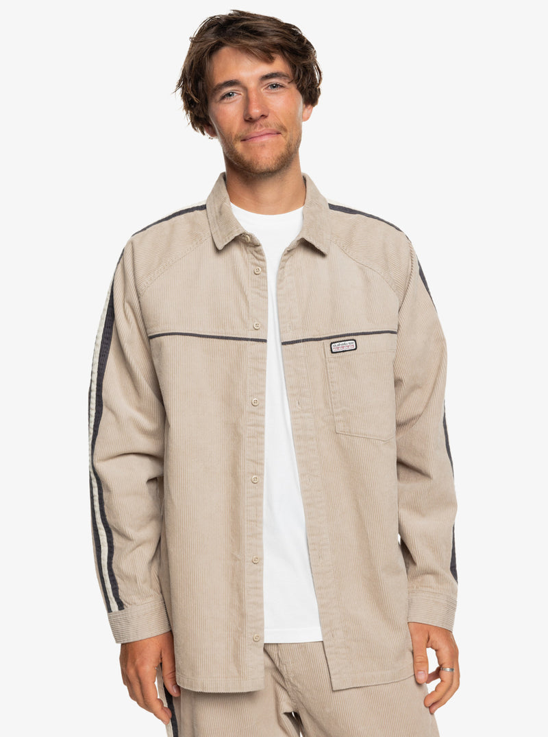 Load image into Gallery viewer, Quiksilver Men&#39;s Seward Corduroy Shirt Plaza Taupe EQYWT04583_THZ0
