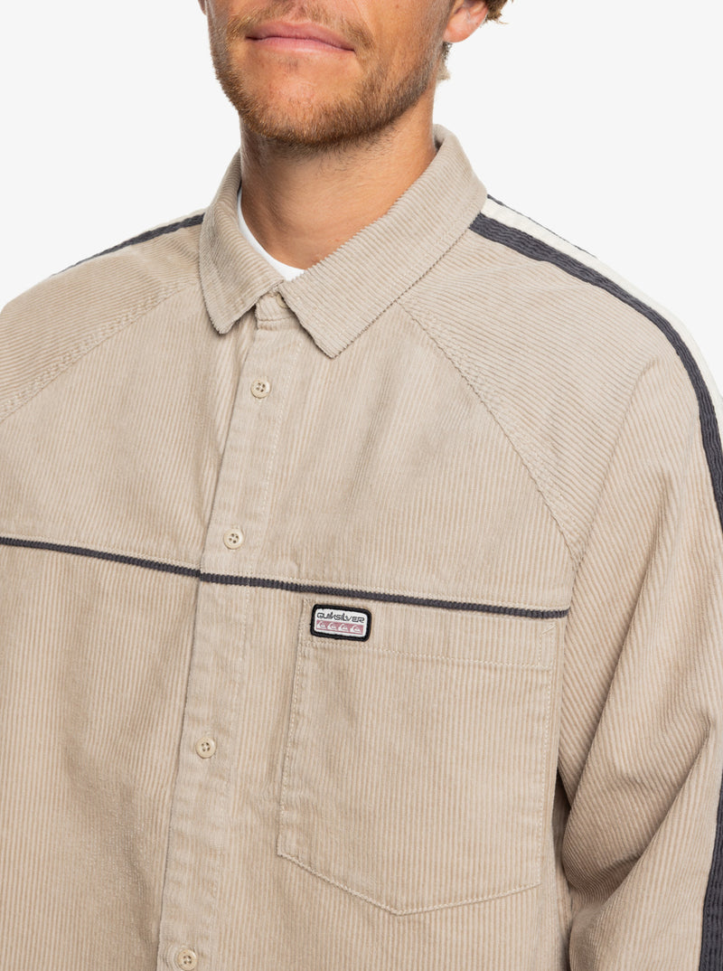 Load image into Gallery viewer, Quiksilver Men&#39;s Seward Corduroy Shirt Plaza Taupe EQYWT04583_THZ0
