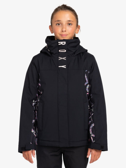 Roxy Kids' Galaxy Snow Jacket (8-16) True Black Lluvia Rg ERGTJ03179_KVJ2