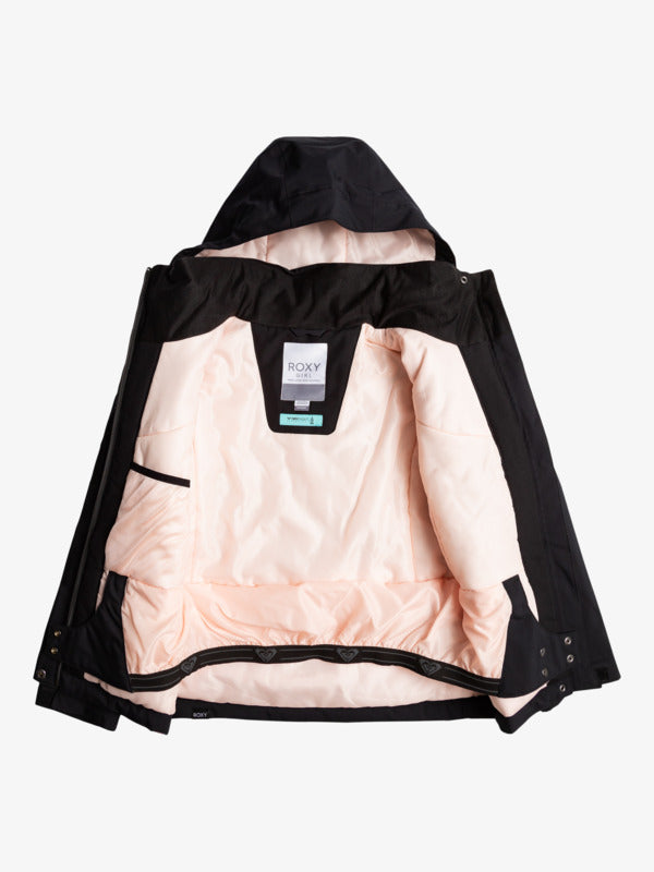 Load image into Gallery viewer, Roxy Kids&#39; Galaxy Snow Jacket (8-16) True Black Lluvia Rg ERGTJ03179_KVJ2
