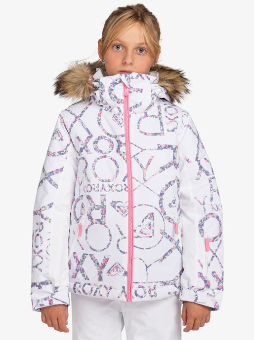 Roxy Kids' Pie Snow Jacket (8-16) Bright White Lluvia Rg ERGTJ03180_WBB2