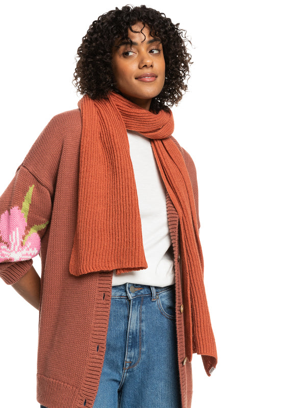 Load image into Gallery viewer, Roxy Women&#39;s Island Fox Knitted Scarf Cedar Wood ERJAA04066-CNS0
