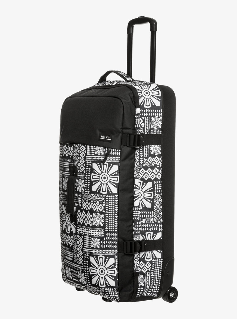 Load image into Gallery viewer, Roxy Women&#39;s Big Souvenir 85L Wheeled Suitcase Phantom Mo Rockin Vibe App ERJBL03303_KTA6
