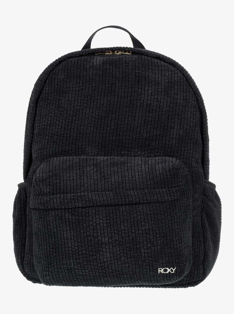 Load image into Gallery viewer, Roxy Women&#39;s Feeling Good Small Cordroy Backpack Anthracite ERJBP04793-KVJ0
